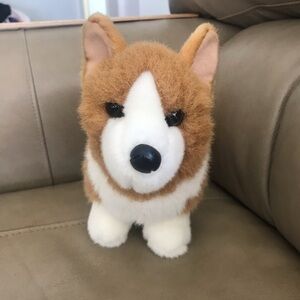 Douglas Brown and‎ White Stuffed Corgi Plush Stuffed Animal Toy 11”